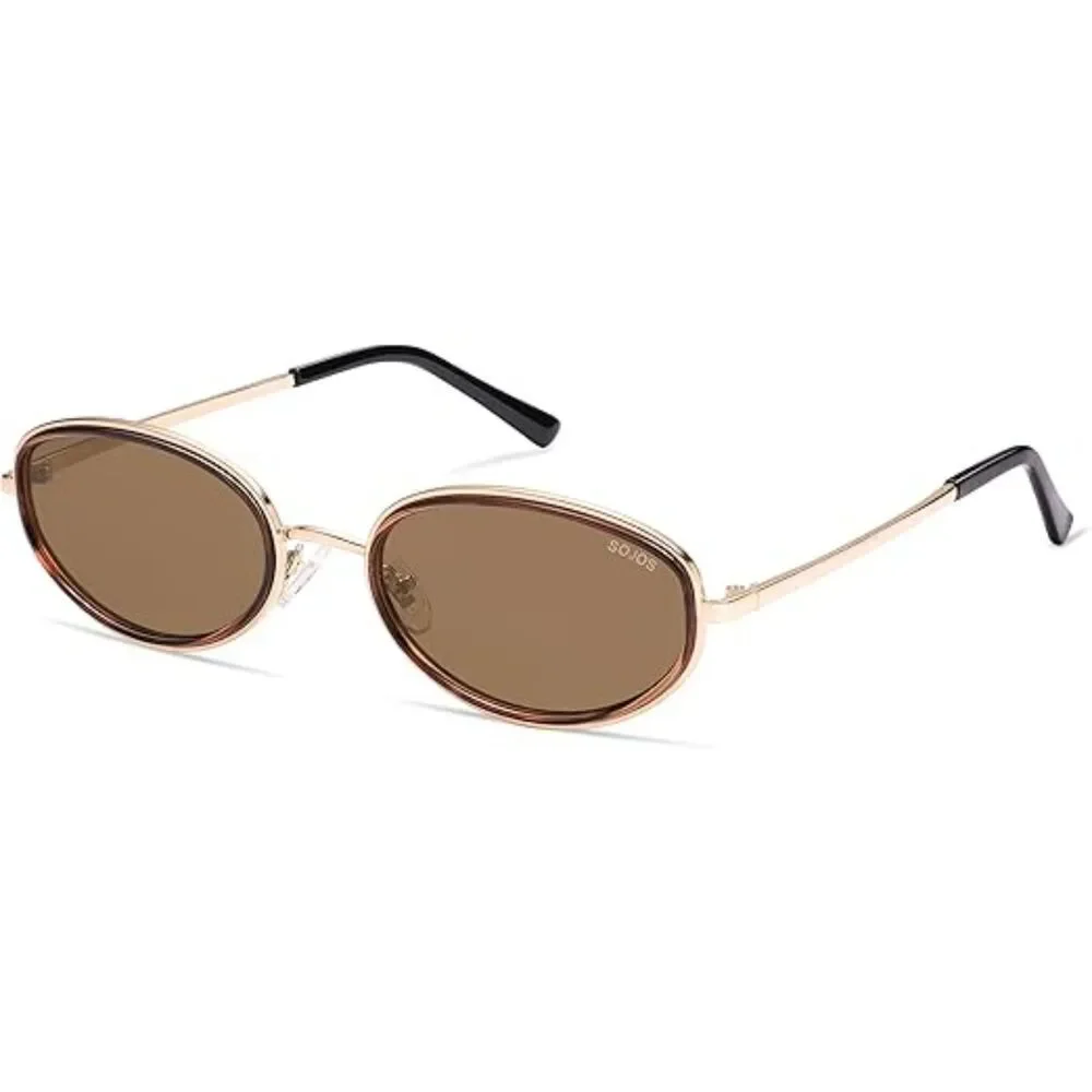 Trendy Oval Round Polarized Sunglasses for Men and Women Retro SJ1248